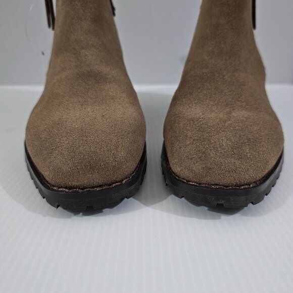 Blondo Samara Ankle Bootie Womens 9.5 Dark Taupe Brown Suede Waterproof Fall NEW - Picture 6 of 12